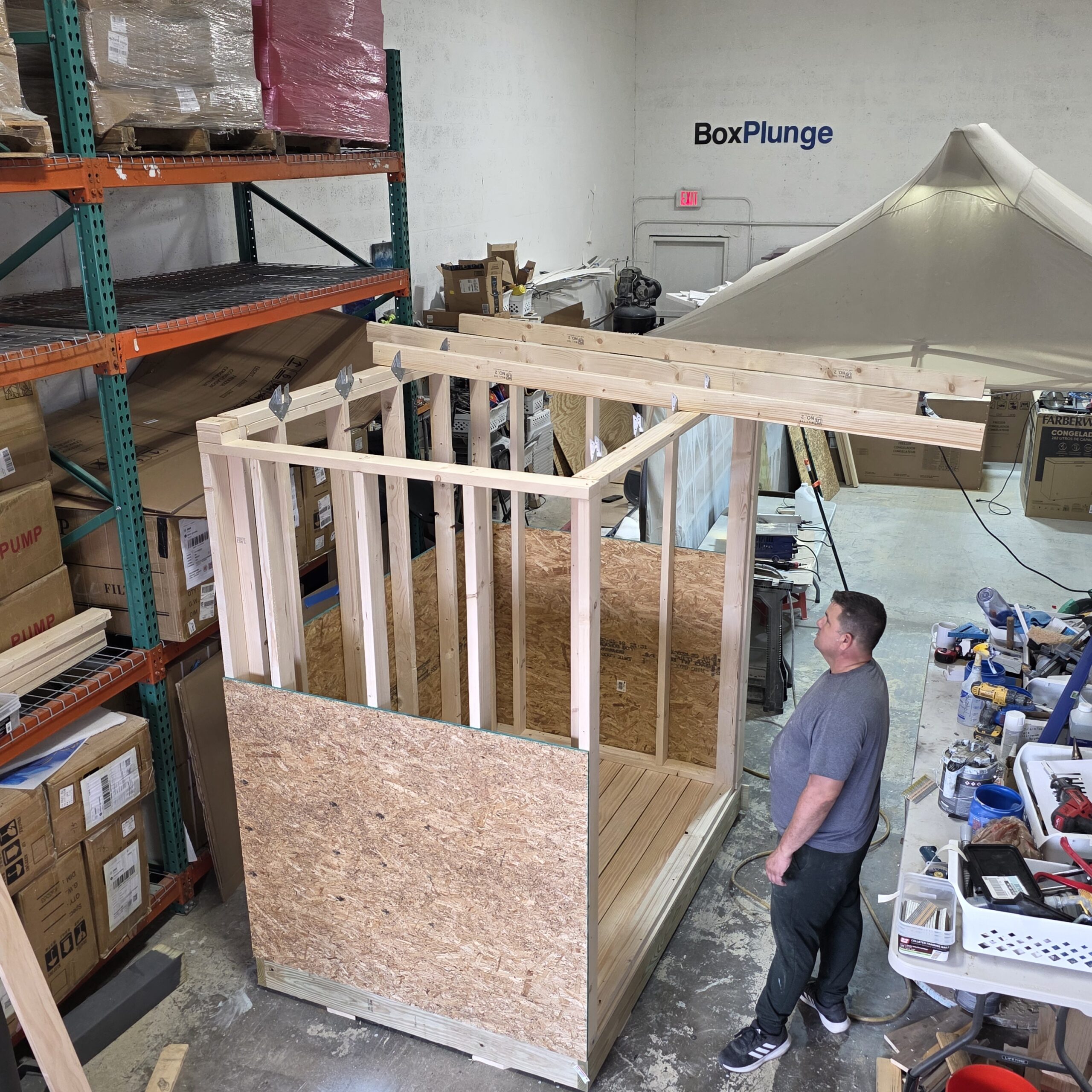 MiamiPlunge sauna workshop and fabrication